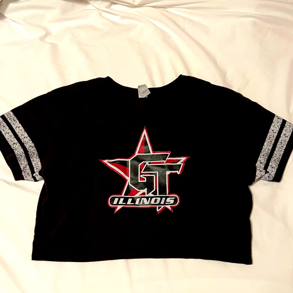 Gymtyme Illinois cropped t-shirt size medium